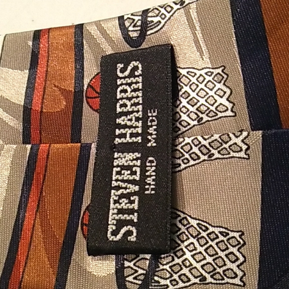 Steven Harris Mens Basketball Hand Made Necktie - Picture 3 of 3
